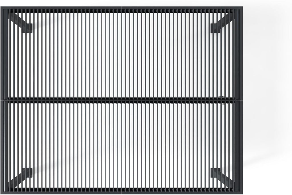 PURPLE LEAF Louvered Pergola 94AS 11' x 14' Outdoor Aluminum Pergola with Adjustable Roof for Deck Backyard Garden Grey Hardtop Gazebo