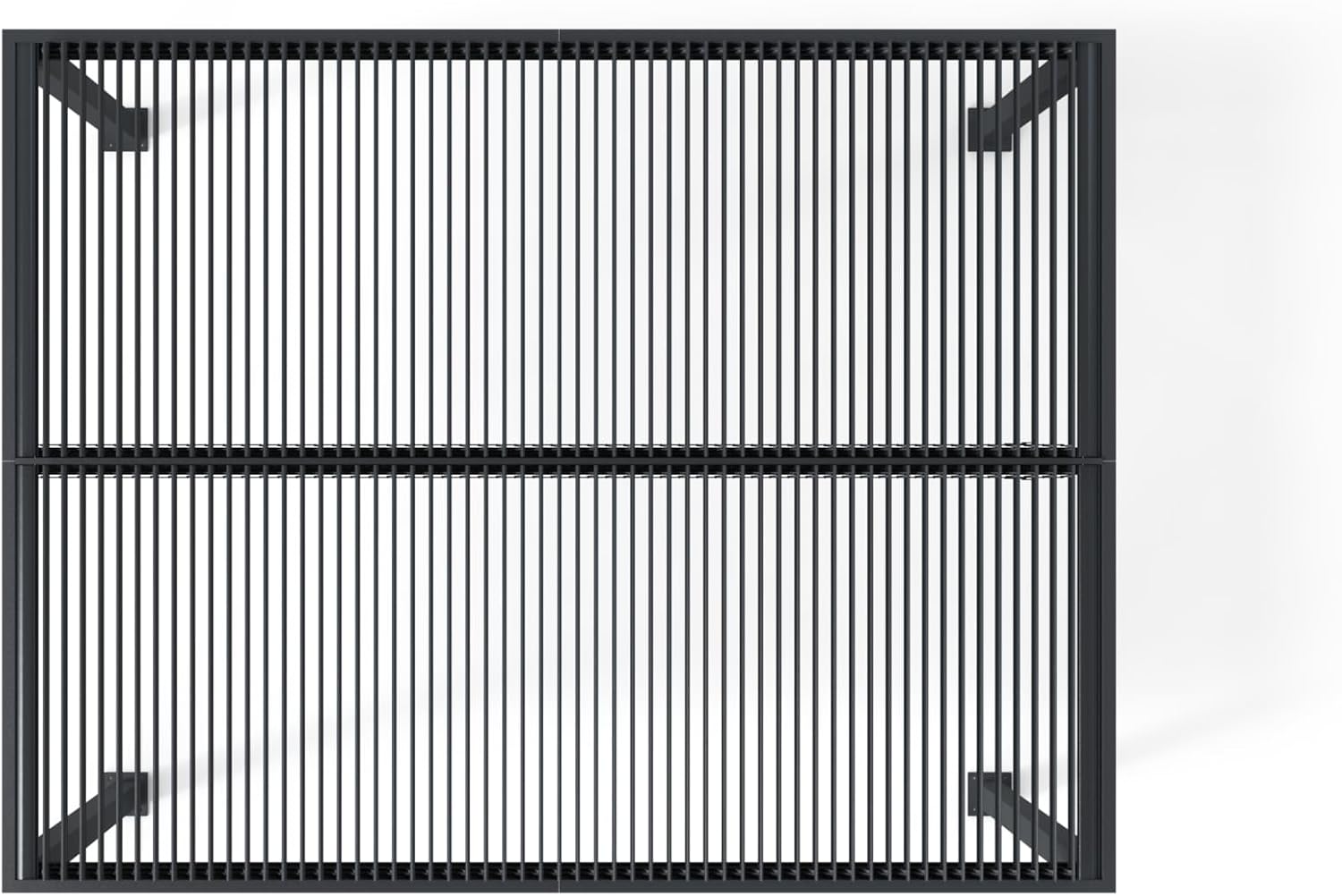 PURPLE LEAF Louvered Pergola 94AS 11' x 14' Outdoor Aluminum Pergola with Adjustable Roof for Deck Backyard Garden Grey Hardtop Gazebo
