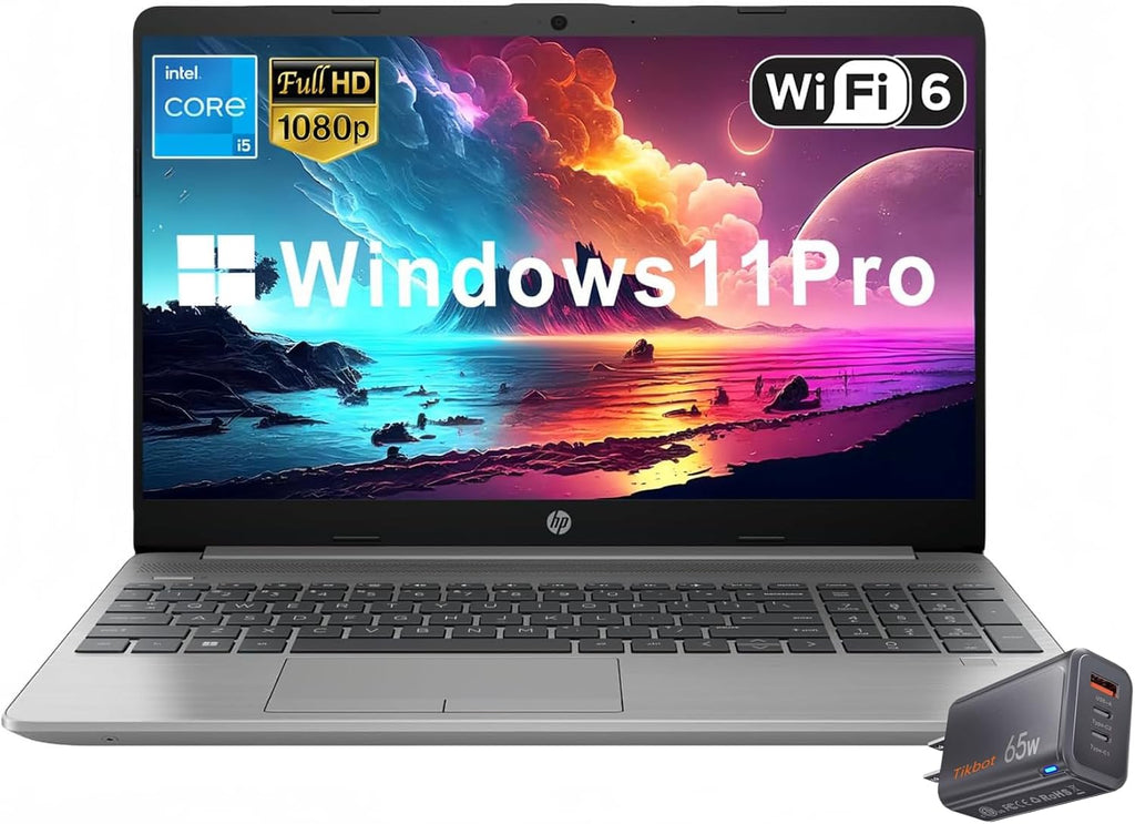 HP 15.6' Business Laptop, Intel Core i5-1235U, 32GB RAM, 1TB PCIe SSD, Windows 11 Pro, w/Extra GaN Charger