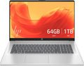 HP Pavilion 17 Laptop with Office 365 for The Web - 64GB RAM - 1TB SSD - Intel Power 6-Core - HDMI - 10 Key Number Pad - Windows 11 Home w/o Mouse