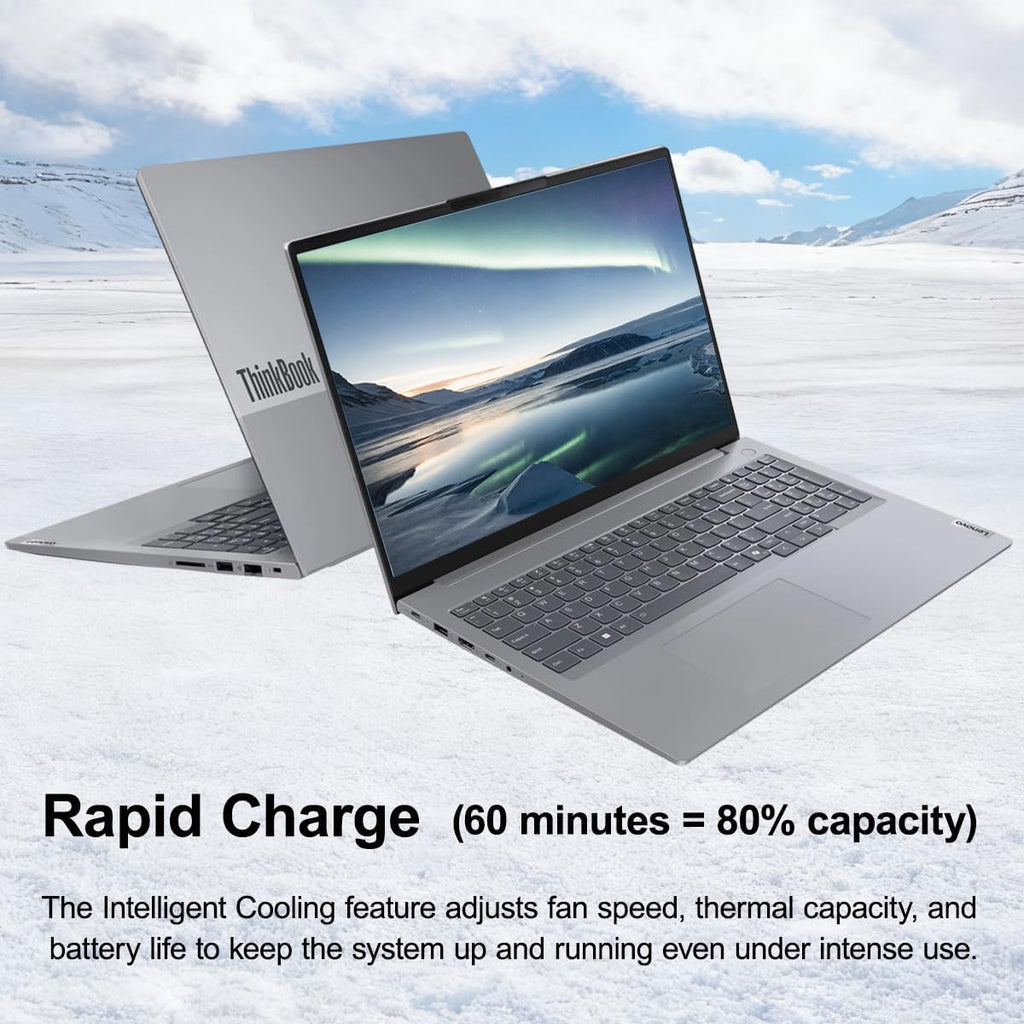 Lenovo ThinkBook 16 Gen 7 Business Laptop, 16' FHD+ Anti-Glare, AMD Ryzen 5 7533HS (> Intel i7-1255U), Fingerprint, Ethernet, IST Computer Customized 16GB/32GB/64GB DDR5, 512GB/1TB/2TB SSD, Win 11 Pro
