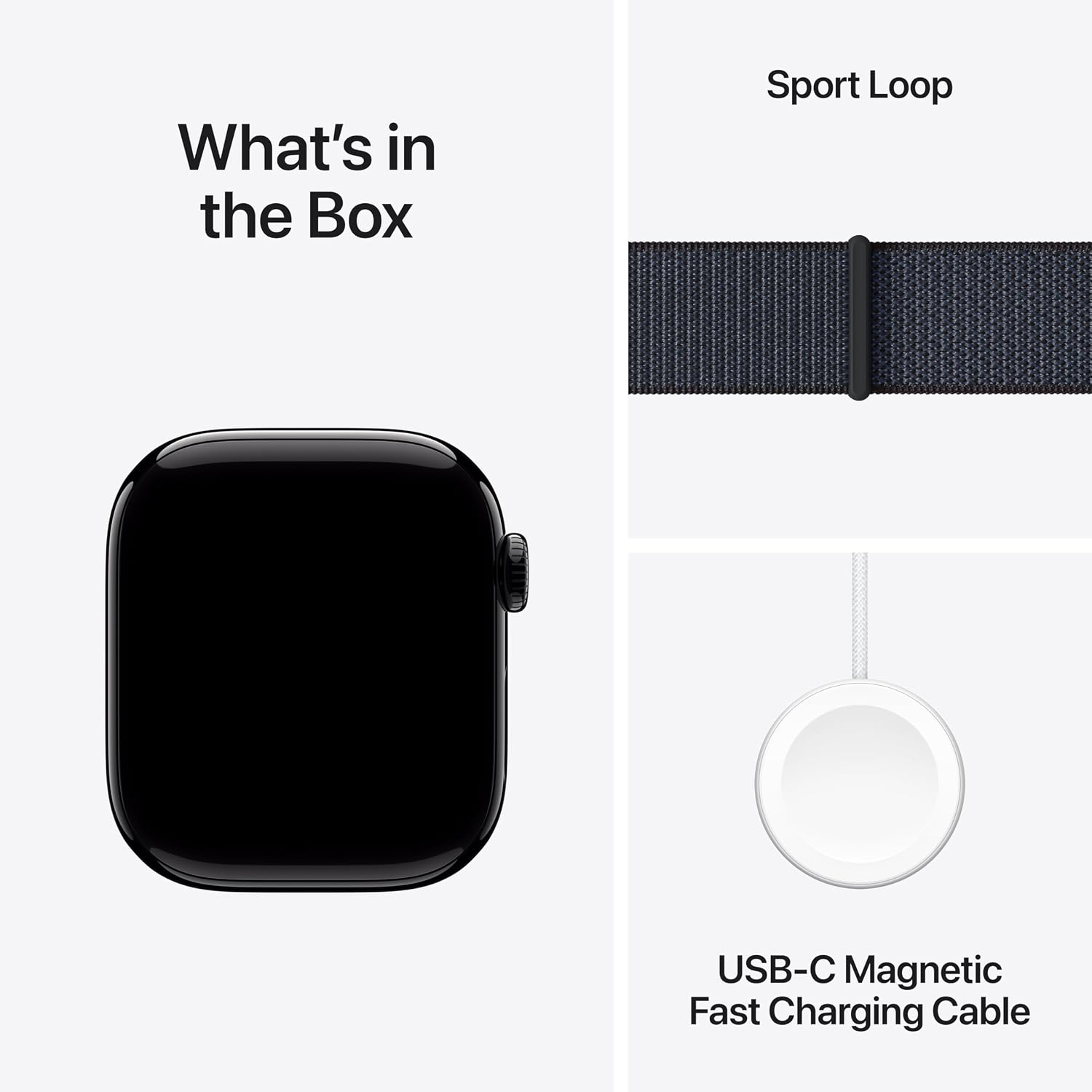 Apple Watch Series 10 [GPS 42mm case] Smartwatch with Jet Black Aluminum Case with Ink Sport Loop. Fitness Tracker, ECG App, Always-On Retina Display, Carbon Neutral