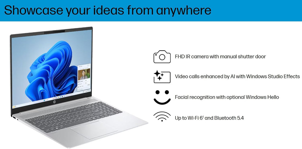 HP Omnibook 5 16' Copilot+ AI Laptop - AMD Ryzen AI 7 (50 Tops) - 2K (1920 x 1200) Touchscreen - Backlit Keyboard - 16GB Memory - 1TB SSD – Windows 11 – W/128GB Portable SSD