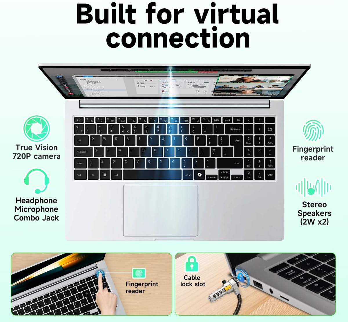 Samsung Galaxy Book4 Business Laptop - 15.6 FHD Display, Intel 10-Core 7 150U, 16GB RAM, 1TB SSD, Backlit Keyboard, Fingerprint, Copilot AI PC, Windows 11 Pro, w/Accessories