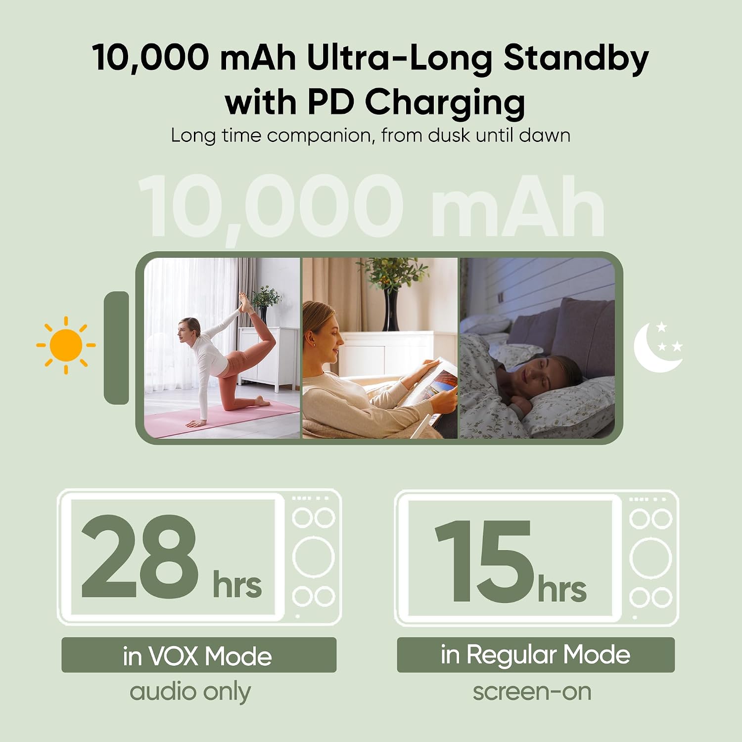 bonoch MegaView Baby Monitor No WiFi, 10' 720p Video Baby Montior with Camera and Audio, Up to Quad Split Screen, 10000mAh Battery, VOX Mode, Remote PTZ, Night Vision, for Multi-Child, Pets, Elderly