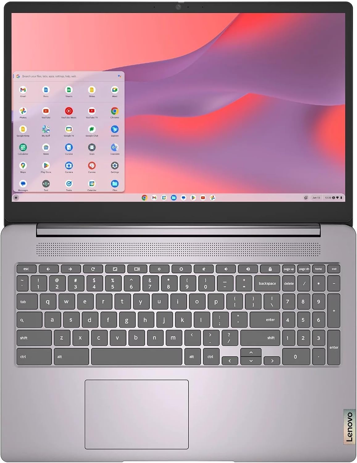 Lenovo IdeaPad 3i Chromebook 15.6' FHD Laptop, Intel Celeron N4500, 4GB Memory, 64GB eMMC, Chrome OS, Artic Grey, 82N4004NUS