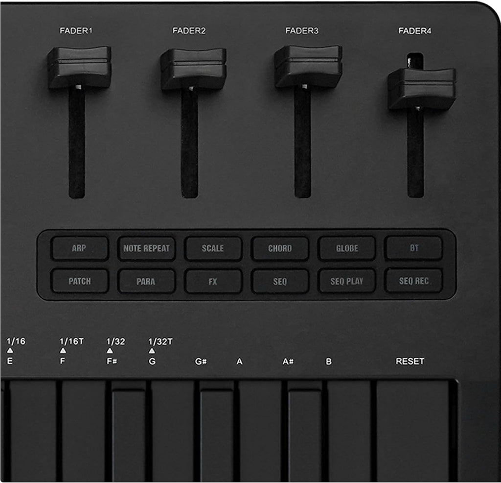 EROK 37 Keys MIDI Keyboard Controller with 3.5mm MIDI Output, 16 Backlit Drum Pads, 8 Knobs, DAW Integration & Arpeggiator, Music Production Equipment and Studio Controller (Dark)