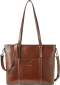BOSTANTEN Leather Laptop Bag Work Tote for Women Shoulder Handbag Briefcase 15.6 inch Satchel Computer Bag