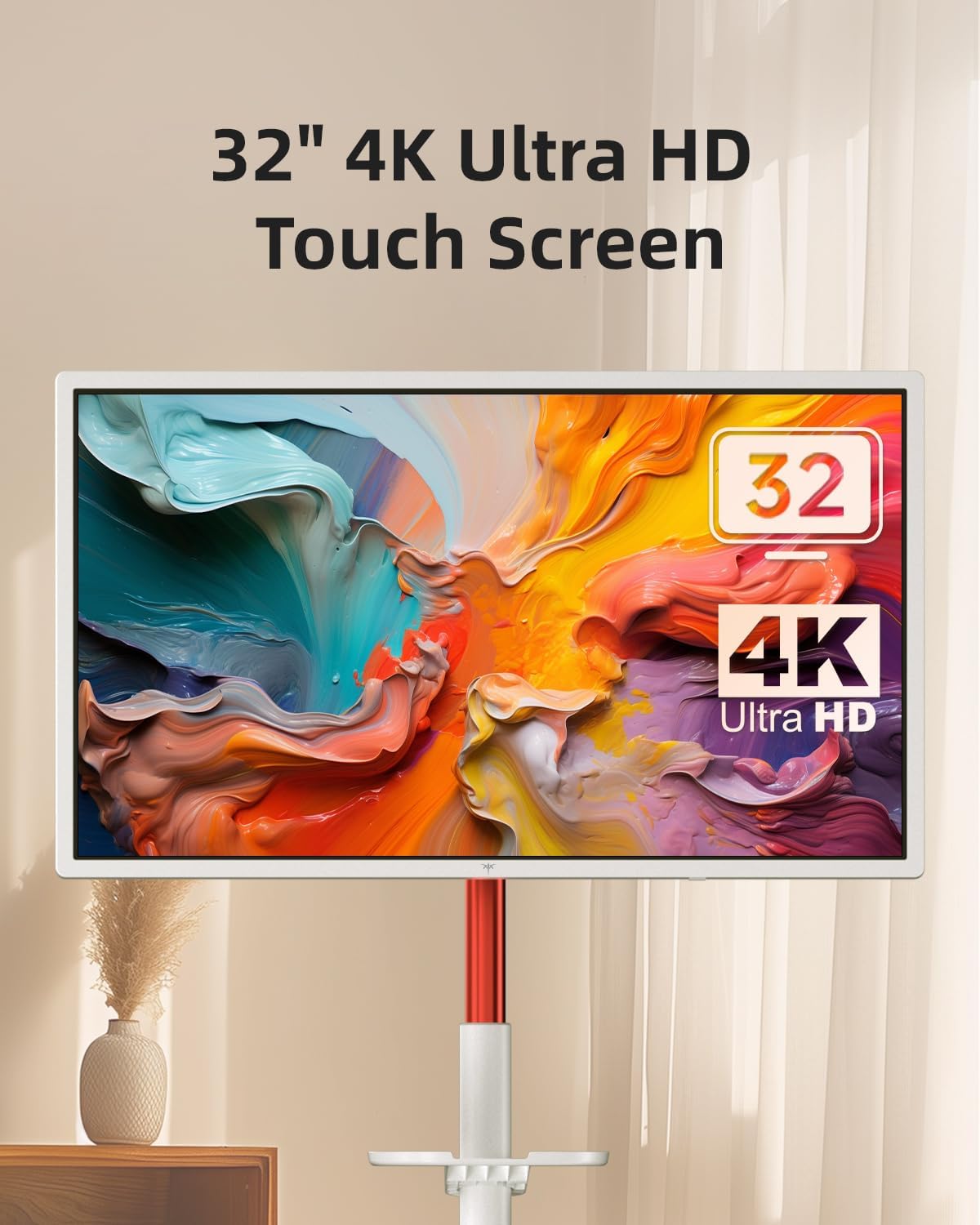 KTC MEGAPAD 32' 4K UHD Smart Portable TV, Google EDLA Certified, Touch Screen Portable Monitor, 8G RAM+128G Storage, 9500mAh Battery, Dual 6W Speakers, Full Swivel Rotation, Remote Control, A32Q7 Pro
