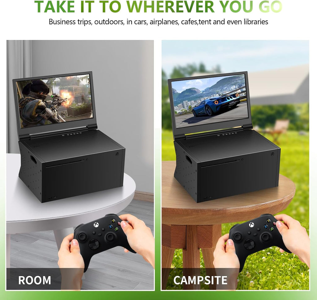 G-STORY 14'' Portable Monitor for Xbox Series X 4K Portable Gaming Monitor IPS Screen for Xbox Series X（not Included） with Two HDMI, HDR, Freesync Game Mode Travel (14'&4K for Xbox Series X)