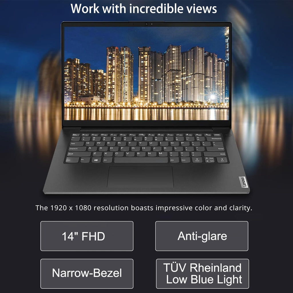 Lenovo V14 Gen 4 Business Laptop (14' FHD Anti-Glare, Intel 10-Core i7-13620H, 16GB RAM, 512GB SSD), Webcam with Privacy Shutter, Ethernet, HDMI, Win 11 Pro (Renewed)