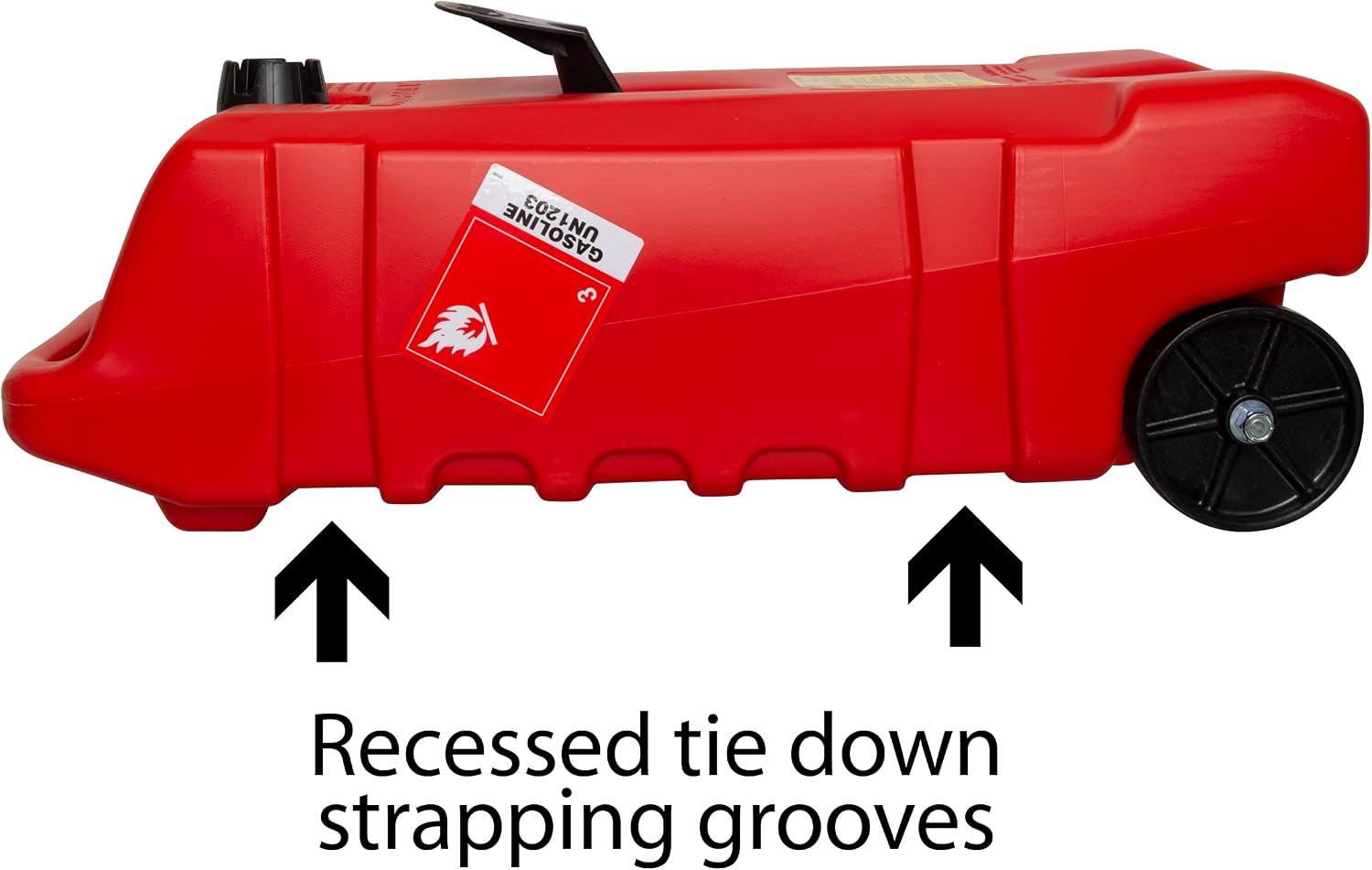 Scepter Duramax Flo 'N Go 14 Gallon Gas Caddy, 53 Liter Portable Fuel Tank and Fuel Transfer Pump with 10-Foot Hose for Lawn Mower, Farm, Marine, and Home Use, Gasoline Only, Red (2024 Version)