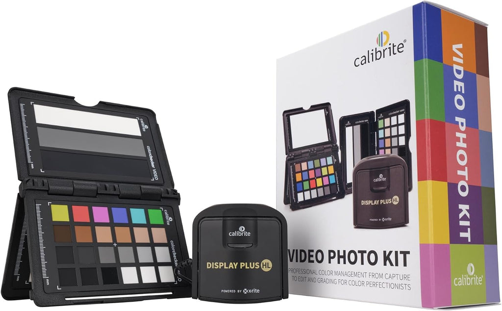 Calibrite Video Photo Kit with Display Plus HL Colorimeter and ColorChecker Passport Video 2, 10,000 Nit Monitor Calibration, Camera Reference System for Photo and Video Accuracy (CCPLHL-PPV2)