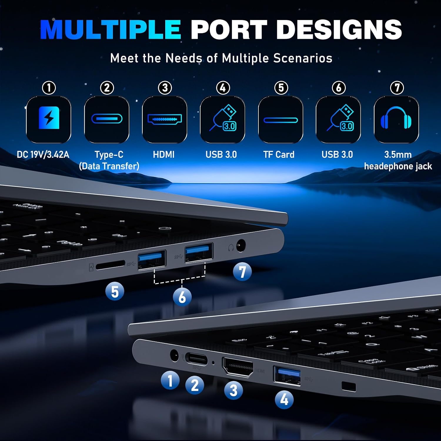 Gaming Laptop Computer, 17.3 Inch Lap Top PC Windows 11 Pro 2026, N150 (Up to 3.6GHz), 16GB RAM 1TB SSD, Integrated Graphics (1GHz), 1920x1080 Display, 46.2Wh, WiFi 5 /BT4.2, Backlit Keyboard