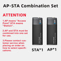 Wi-Fi HaLow Dongle IEEE 802.11ah Protocol 1km Ultra-Long-Range Wi-Fi or Ethernet Cable Lower Power Consumption Wireless Network Bridge 902-928MHz (AP and STA-1Pair)