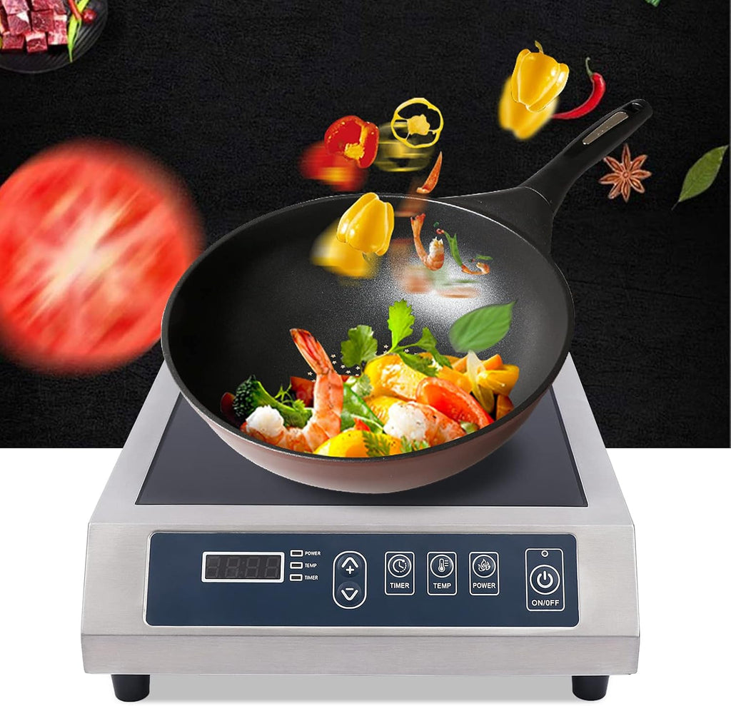 High Power Portable Induction Cooker, 110V 1800W Induction Cooker Cooktop Countertop Burner Induction Cooktop with 13 Speed Adjustment Electromagnetic Oven with Timed Cooking