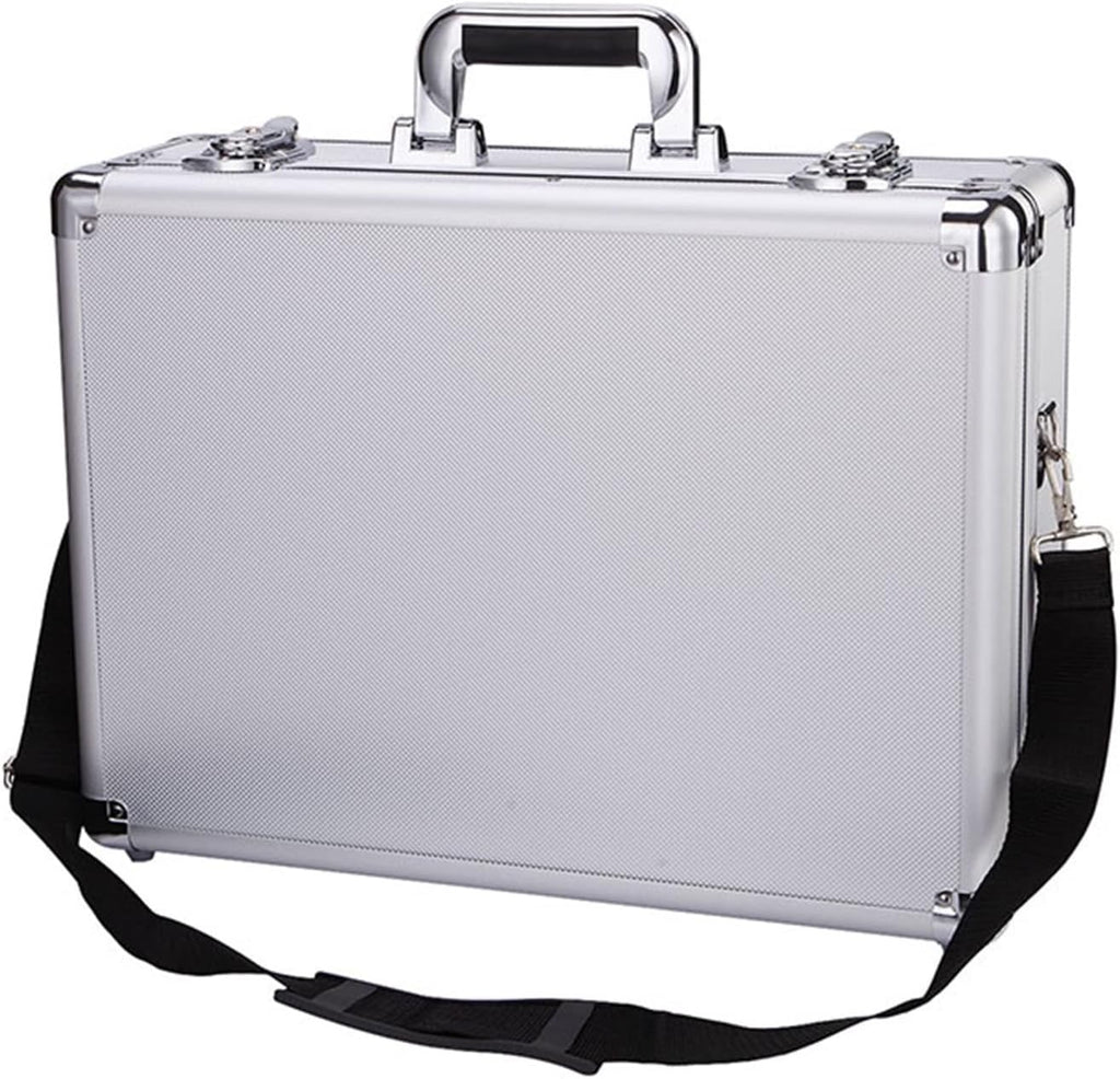 Portable Tool Box Tool Box Portable Storage Tool Box Aluminum Tool Storage Box Safe with Removable Compartment, Black Small Parts Box (Color : 1)