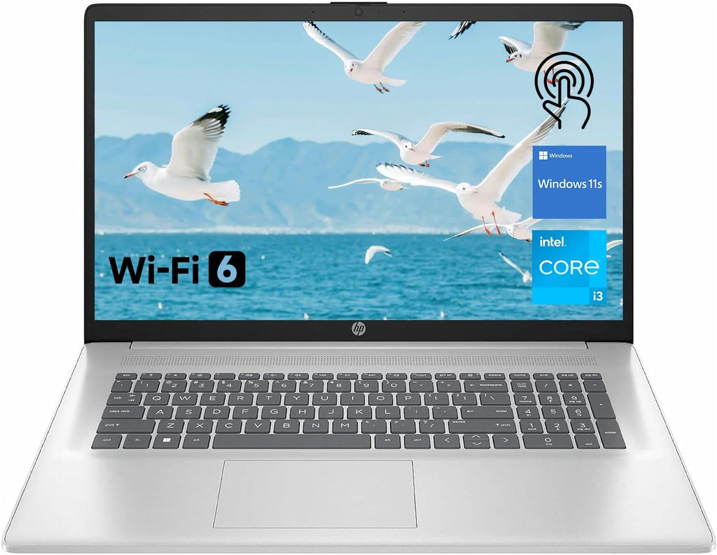 HP Essential 17t Laptop, 17.3' HD+ Touchscreen, Intel Core i5-1335U, Webcam, 4GB RAM, 512GB SSD, FP Reader, Backlit KB, HDMI, Wi-Fi 6, Windows 11 Home, Pale Rose Gold