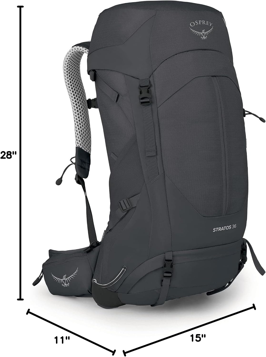 Osprey Stratos 36L Men's Hiking Backpack, Tunnel Vision Grey