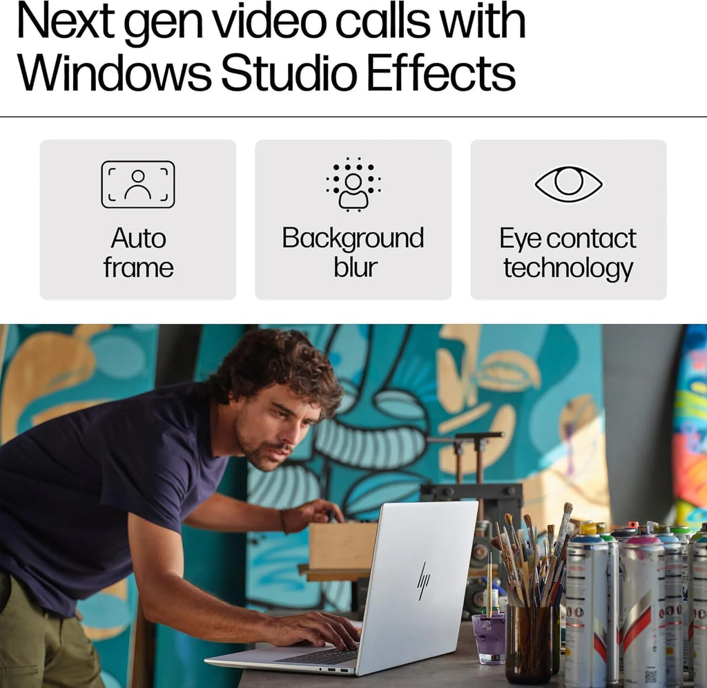 HP Envy 17.3' Touchscreen Laptop Computer - 64GB RAM | 2TB SSD, Intel Core Ultra 7 155H Processor(10Core), 16:10 FHD Display, Wi-Fi 7, Backlit KB, Numeric Keypad, Win 11 Pro for Business, Student