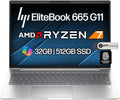HP EliteBook 665 G11 Business Laptop 16' FHD+ IPS Display, AMD Ryzen 7 7735U (Beats Ultra 7 255U), 32GB DDR5 RAM, 512GB SSD, Backlit Keyboard, FP, Wi-Fi 6E + BT, RJ-45, HD Webcam, Windows 11 Pro