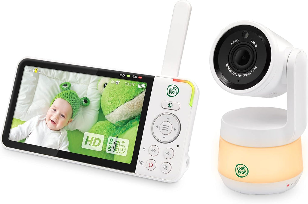 LeapFrog LF925HD Baby Monitor with Camera and Audio,1080p WiFi Remote Access Baby Monitor, 360° Pan & Tilt Camera, 8X Zoom, 5' 720p HD Display, Color Night Light &Vision, Two-Way Talk