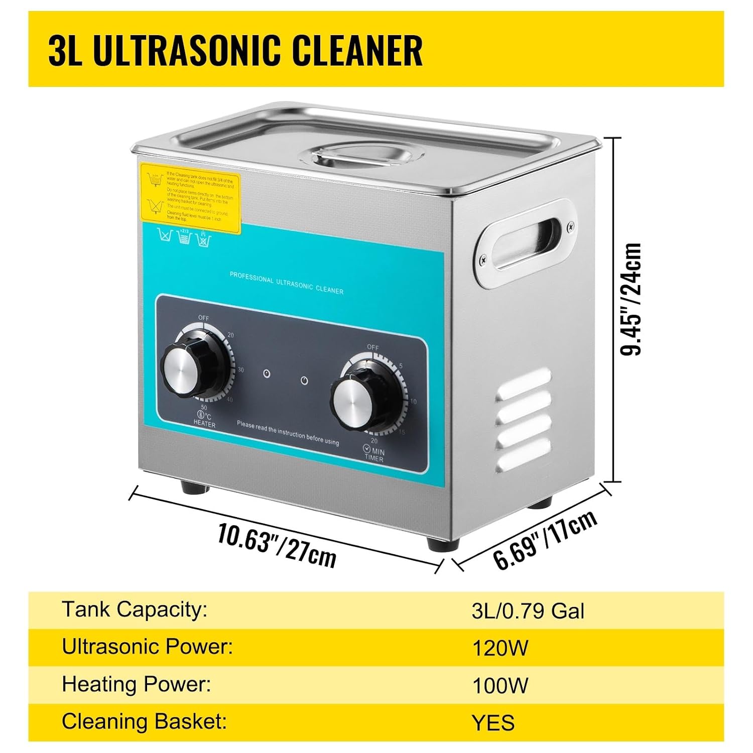 3L 6L 10L 15L 22L 30L Electric Ultrasonic Cleaner Portable Washing Machine Lave-Dishes Diswasher Ultrasound Home Appliance(3 L)
