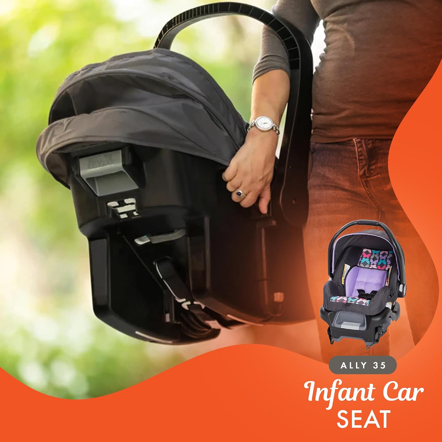 Baby Trend EZ Ride 35 Travel System, Stroller and Infant Car Seat Combo, Sophia - Lightweight and Foldable Compact Design with One Hand Fold and Adjustable Handle