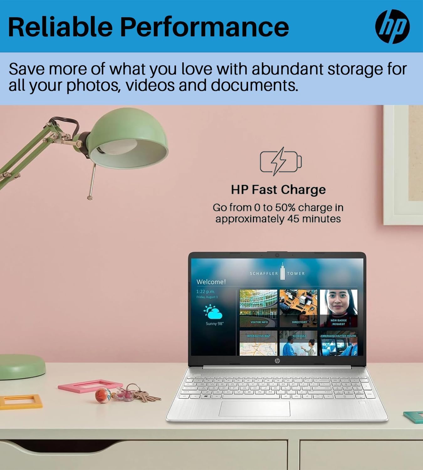 HP 2024 15.6' Touchscreen Laptop - with Microsoft Office Lifetime License, Intel i3-1215U, 16GB RAM, 1TB SSD, Long Battery Life, Micro-Edge, Bluetooth, Wi-Fi, Thin & Light, Windows 11 Pro