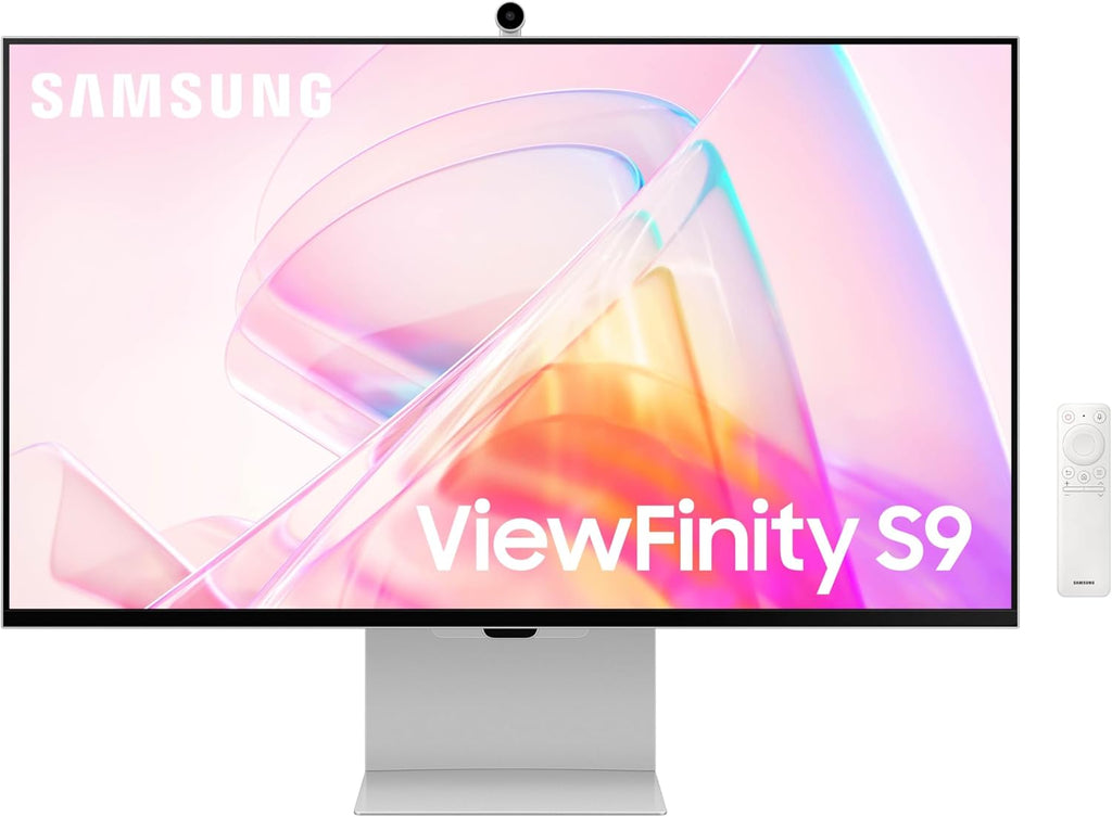 Samsung 27' ViewFinity S9 Series 5K Computer Monitor, Thunderbolt 4, DisplayPort, Matte Display, 4K Slimfit-Camera, Slim Metal Design, AirPlay, Smart-TV Apps, Gaming Hub, LS27C900PANXZA