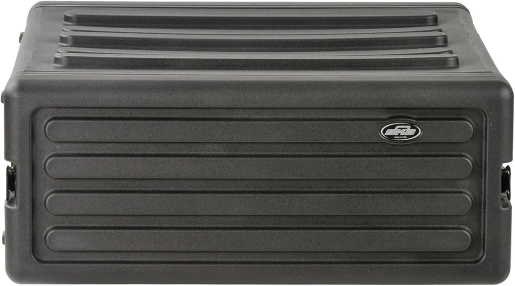 SKB 4U Roto Rack Case - Durable Polyethylene Gear Protector, Stackable, Waterproof with Twist Latches & Rubber Feet for Musicians, DJs, and A/V Equipment - Secure Transport & Storage Solution