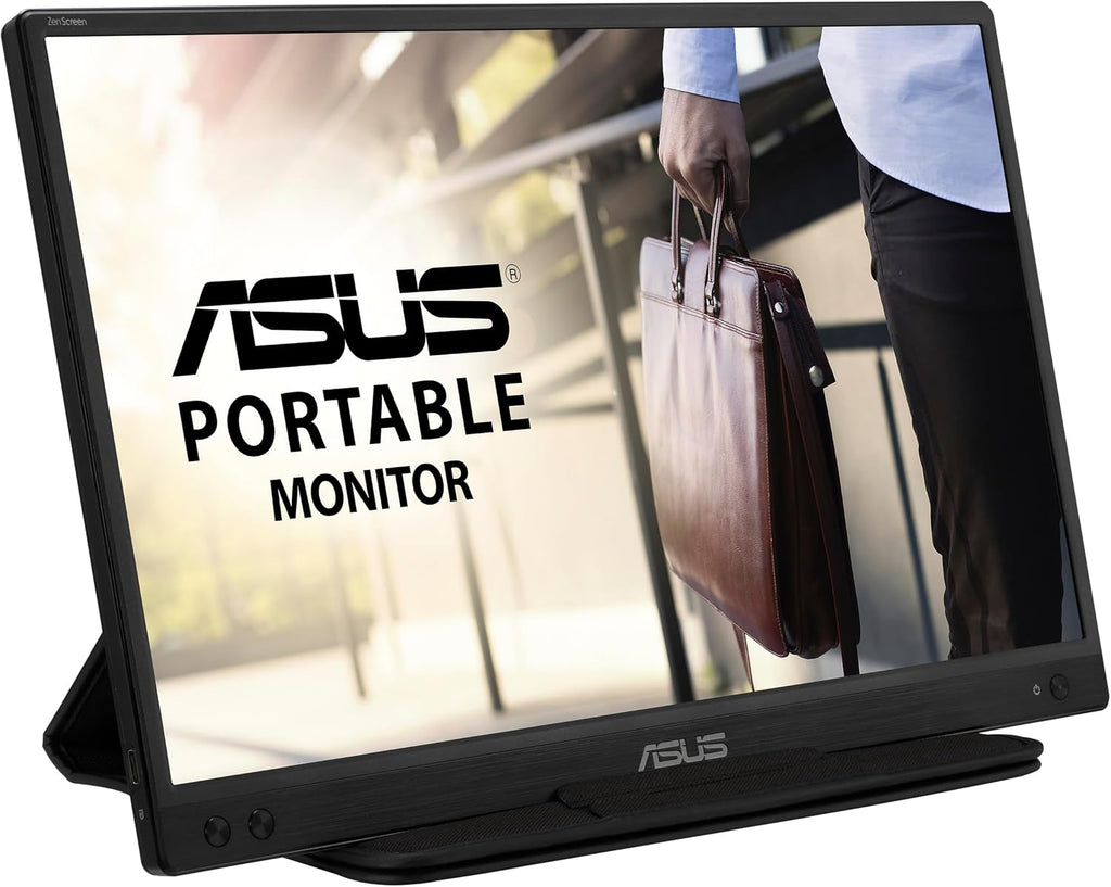 ASUS ZenScreen MB166C Portable USB Monitor- 15.6 inch, Full HD, IPS, USB Type-C, Flicker Free, Blue Light Filter, Anti-glare surface, Black