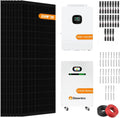 11KW Off-Grid Solar Power System Complete Kit with 20PCS Bificial 550W Solar Panels 10KW Solar Storage Inverter with MPPT Controller 48V 410Ah 21Kwh LiFePO4 Battery 120/240Vac