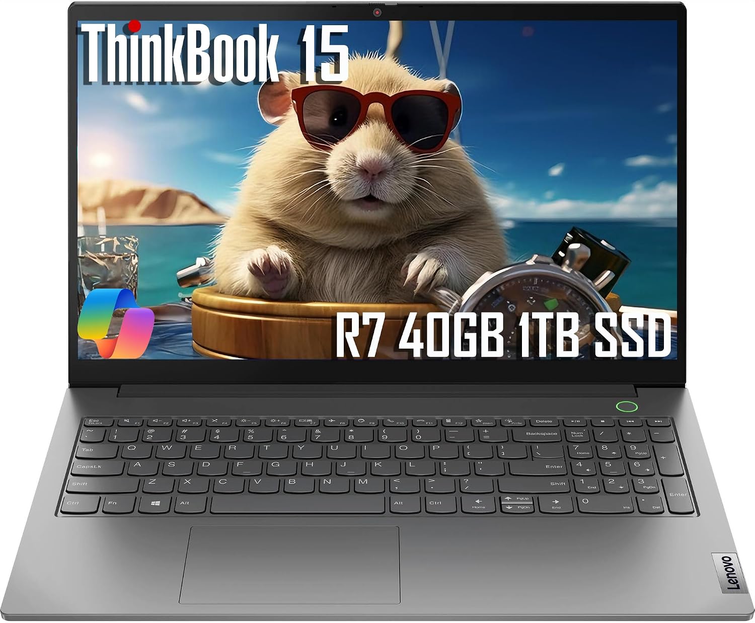 Lenovo ThinkBook 15 Business Laptop (15.6' FHD Anti-Glare, 40GB RAM, 1TB SSD, AMD Ryzen 7 5825U (> Intel i7-1255U)) Fingerprint, 1080p Webcam, Military Grade, Ethernet, Wi-Fi, Win 11 Pro w/Copilot