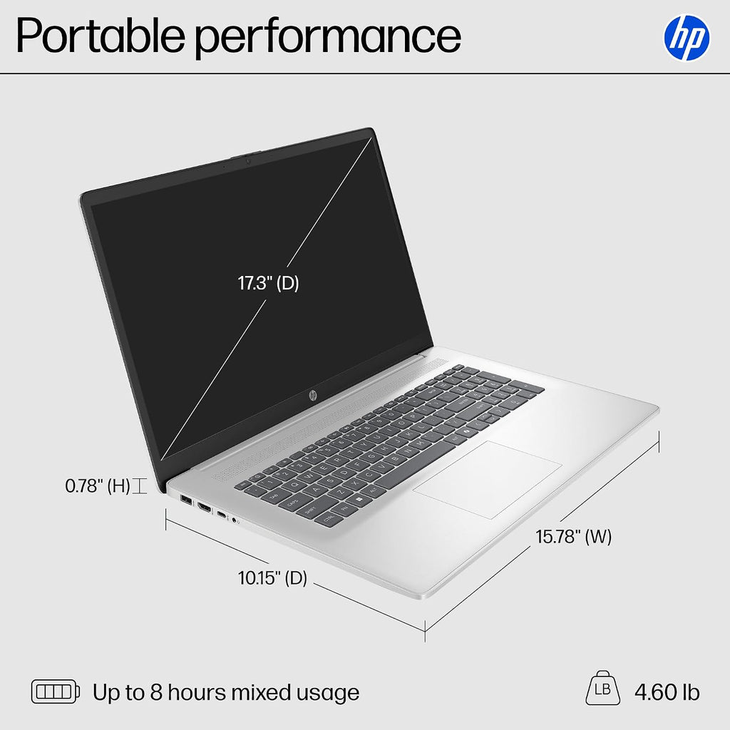 HP 15.6' Laptop, Intel Core i5-1334U Processor, Intel Iris Xe Graphics, 15.6' FHD Anti-Glare Display, 16GB RAM, 512GB SSD, HDMI, Wi-Fi and Bluetooth, Windows 11 Pro