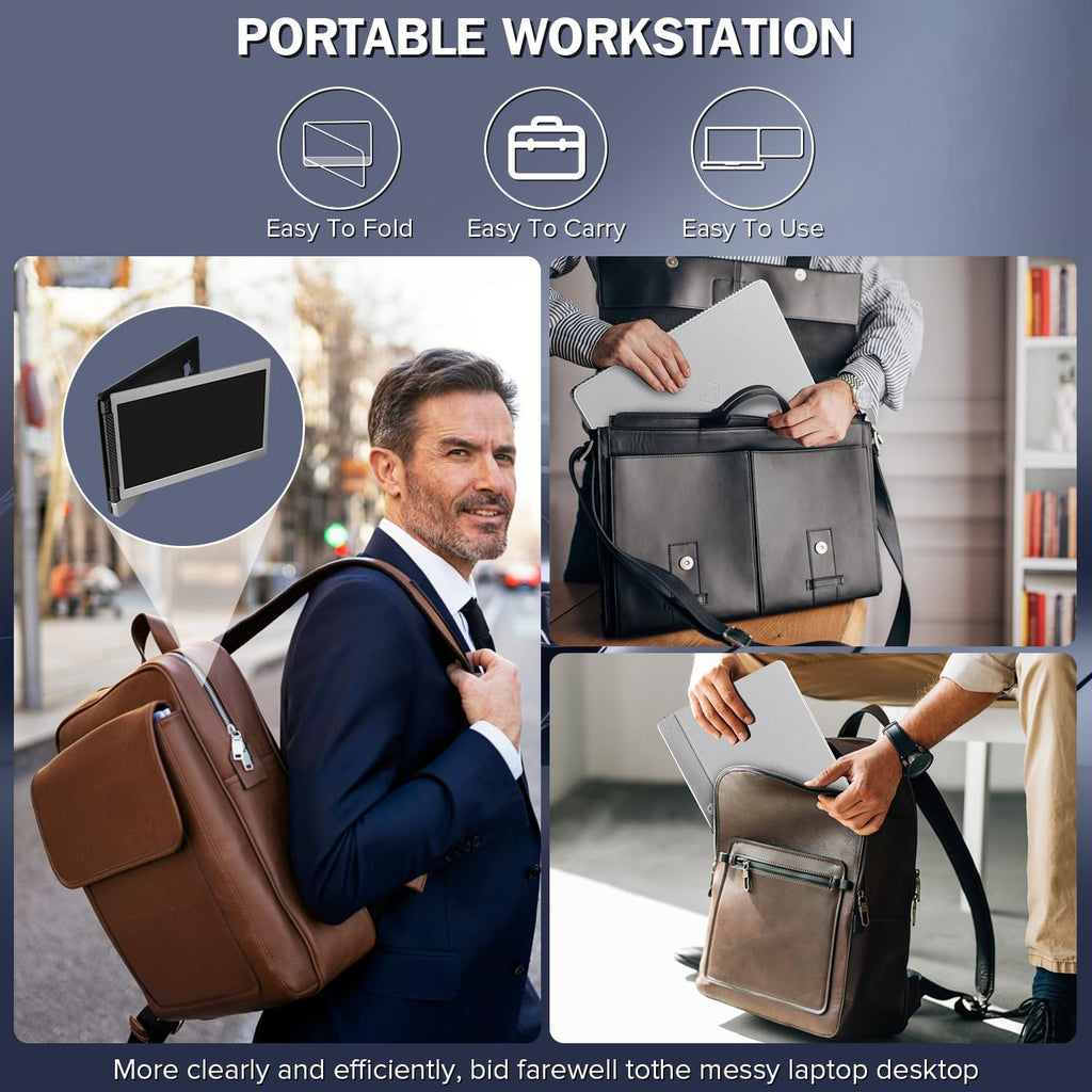 12'' Portable Monitor for Laptop Screen Extender for 13.3'' MacBook, Designed for MacBook Screen Extender FHD 1080P IPS Display Plug and Play P1M