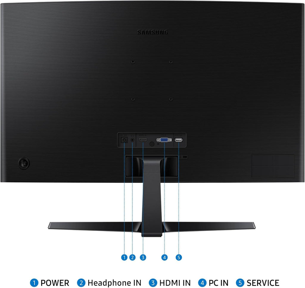 Samsung 27' Essential S3 (S36GD) Series FHD 1800R Curved Computer Monitor, 100Hz, Game Mode, Advanced Eye Comfort, HDMI and D-sub Ports, LS27D366GANXZA, 2024