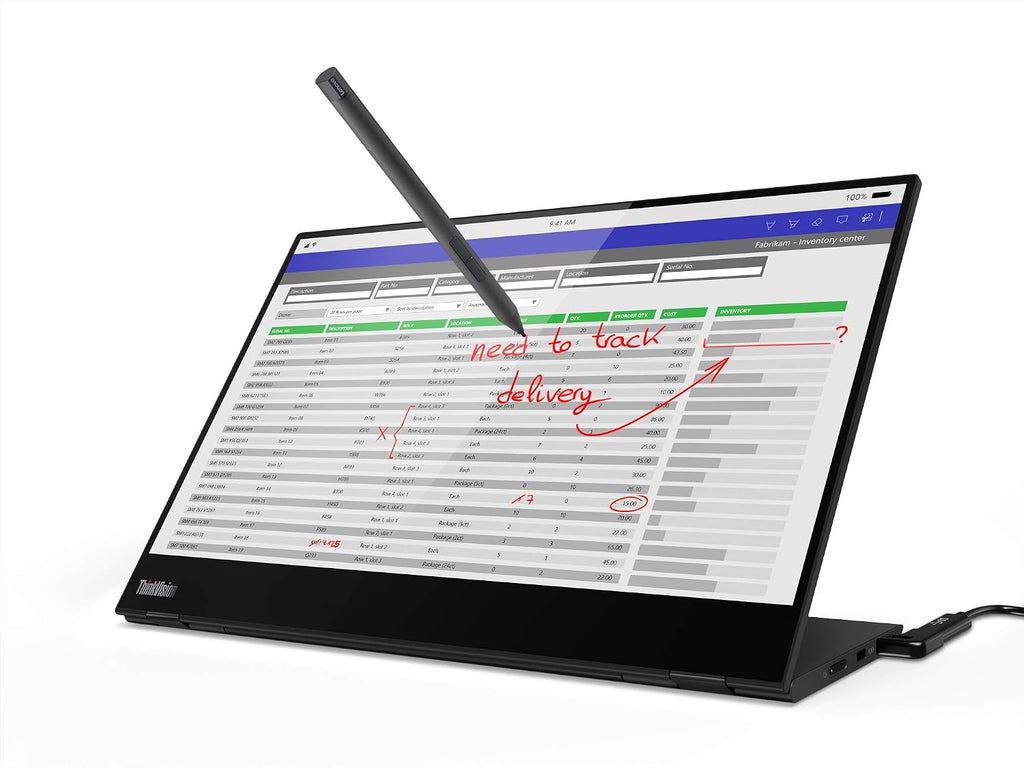 ThinkVision M14t USB-C Mobile Monitor with Touch Screen - Black