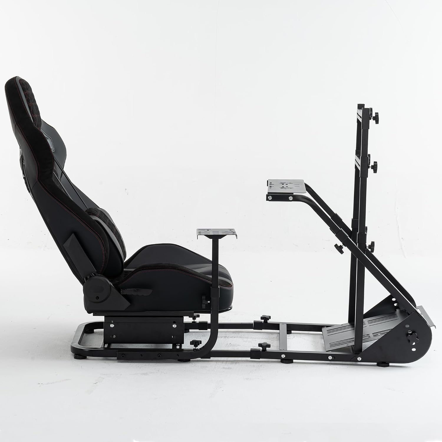 Runboll Racing Simulator Cockpit with Monitor Mount Fits for Logitech G923/G29/G920, Fanatec, Thrustmaster, and PXN, Adjustable Driving Simulators Without Handbrake, Pedals, Shift and Monitor