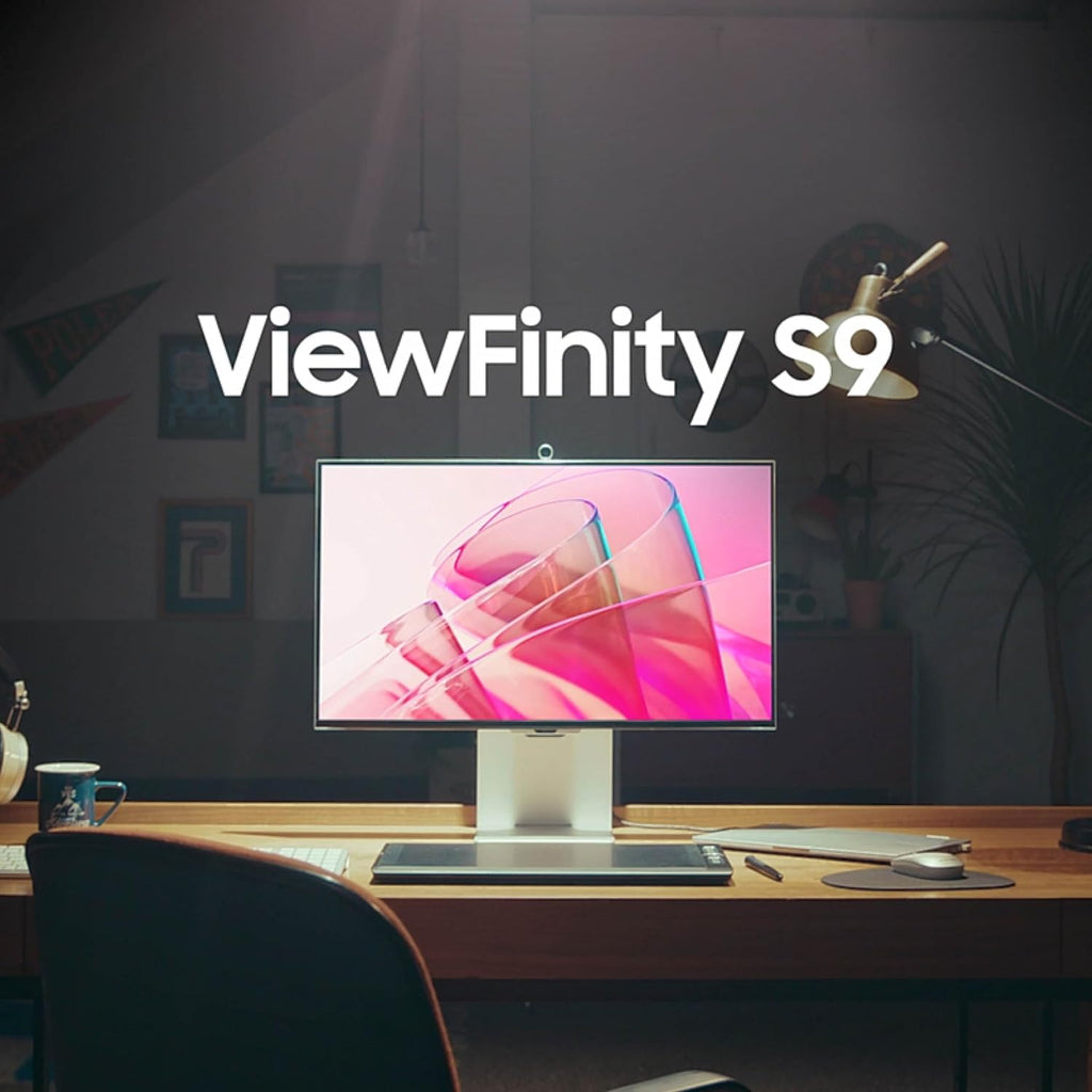 Samsung 27' ViewFinity S9 Series 5K Computer Monitor, Thunderbolt 4, DisplayPort, Matte Display, 4K Slimfit-Camera, Slim Metal Design, AirPlay, Smart-TV Apps, Gaming Hub, LS27C900PANXZA