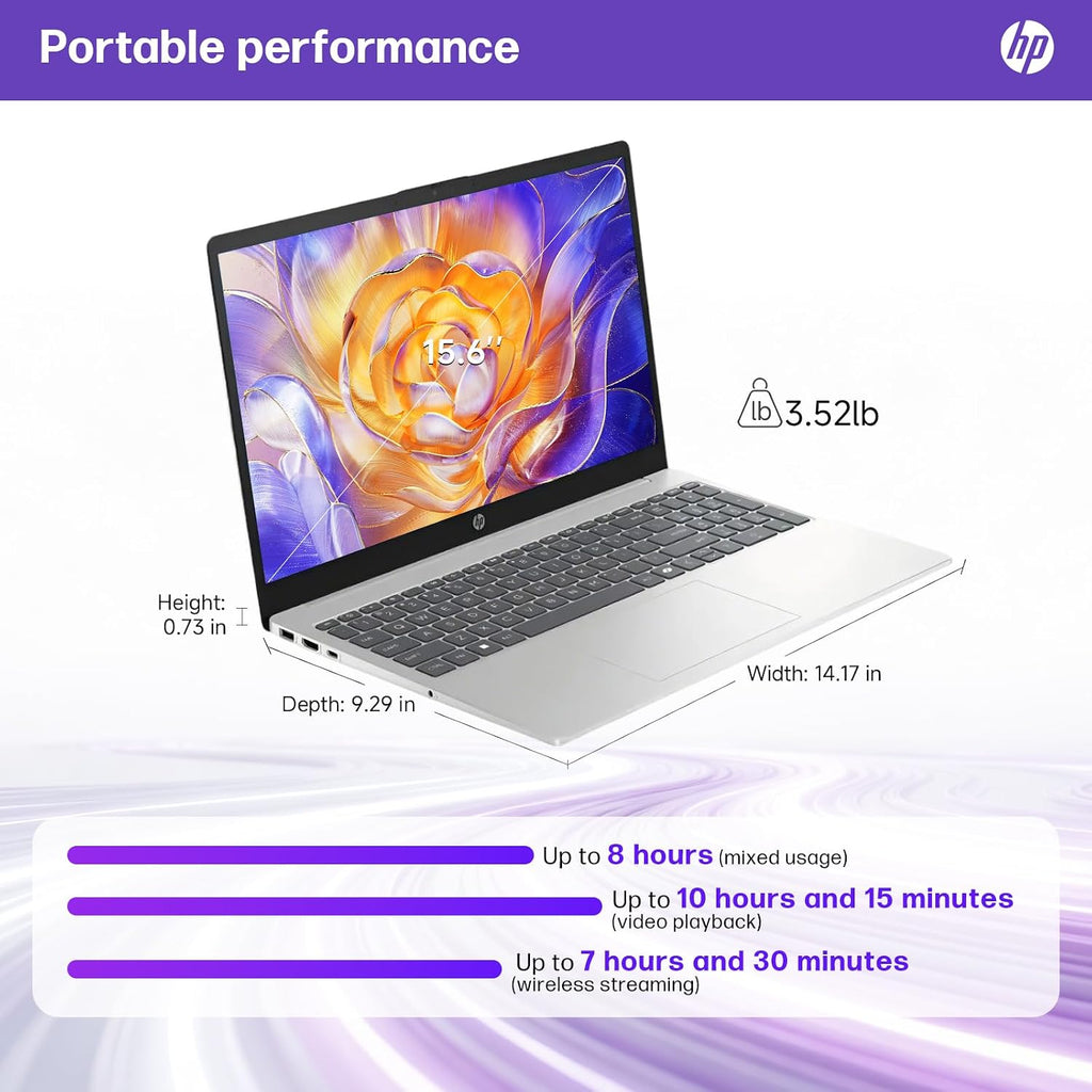 HP 2025 New 15.6' Touchscreen Laptop for Business & Student, 13th Gen Intel i3-1315U up to 4.5 GHz, 16 GB RAM, 512 GB SSD, Intel UHD Graphics, Copilot AI, Wi-Fi 6, Long Battery Life, Windows 11 Pro