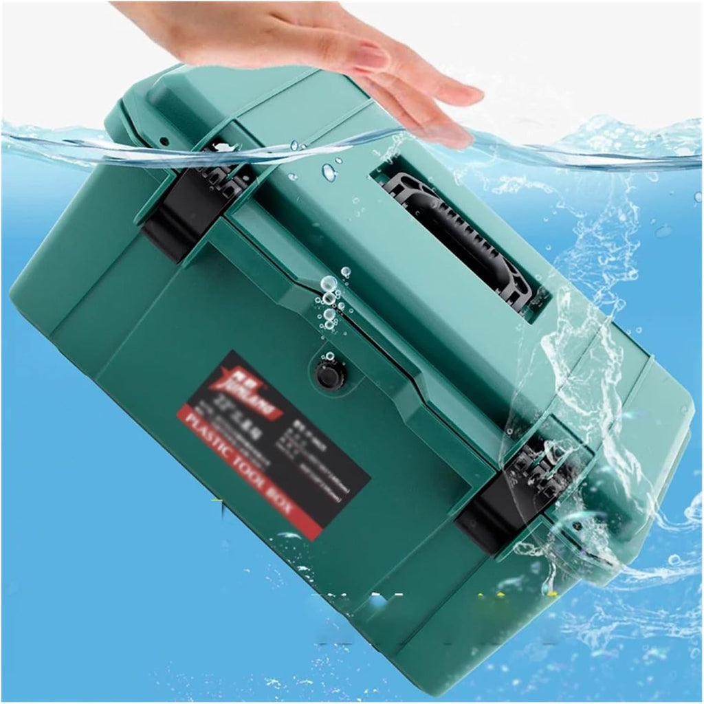 Tool Box Waterproof Toolbox Storage Box Household Multifunctional Large Grade Thickened Set Portable Waterproof Case for Tools and Small Parts Tool Storage(D,18inch)
