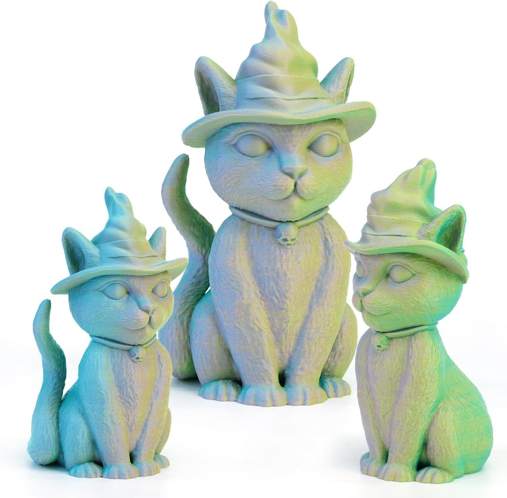 Gratkit Matte Tri-Color PLA Filament,Coextrusion Filament 1.75mm, +/-0.03mm, 6 * 1KG/Roll, Matte PLA 6KG Bundle