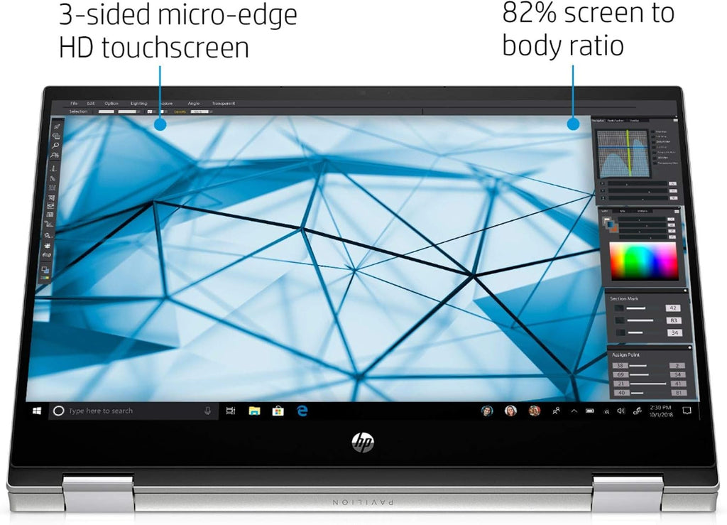 HP 2020 Pavilion X360 2-in-1 Convertible 14' HD Touch-Screen Laptop, 10th Gen Intel Core i3-1005G1, 8GB Ram, 128GB Ssd, WiFi, Webcam, Win 10 S