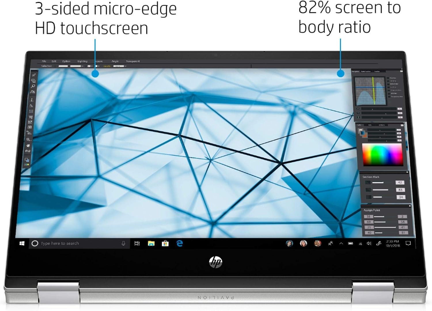 HP 2020 Pavilion X360 2-in-1 Convertible 14' HD Touch-Screen Laptop, 10th Gen Intel Core i3-1005G1, 8GB Ram, 128GB Ssd, WiFi, Webcam, Win 10 S