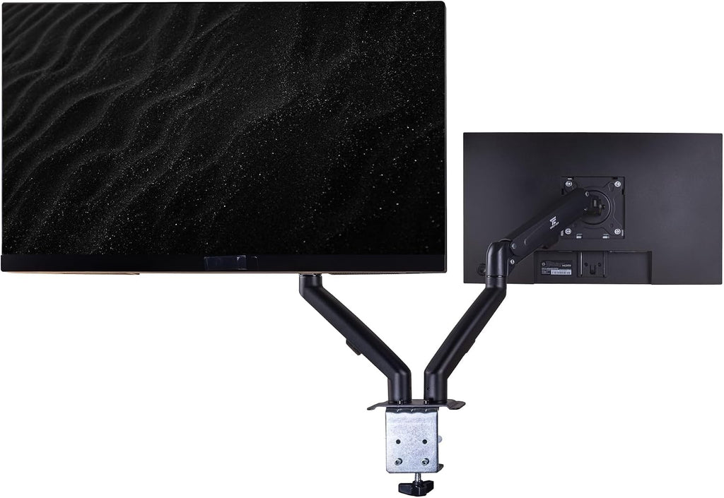 HP Series 3 Pro 27' FHD IPS Monitor with 5ms Response Time, Anti Glare, Flicker Free, VESA Mount (100 x 100 mm), Displayport, HDMI, Black Color 2 Pack with DKZ Hub & ErgoFlexy Dual Monitor Mount