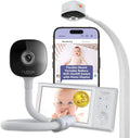 HUBBLE CONNECTED GoBaby AI Wireless Portable Pro — 2K Ultra Clear HD Baby Monitor w/AI Rollover Detection, True Cry Alerts, Sleep Analytics — w/Camera, HD Parent Unit, Portable Battery, Wall Mount