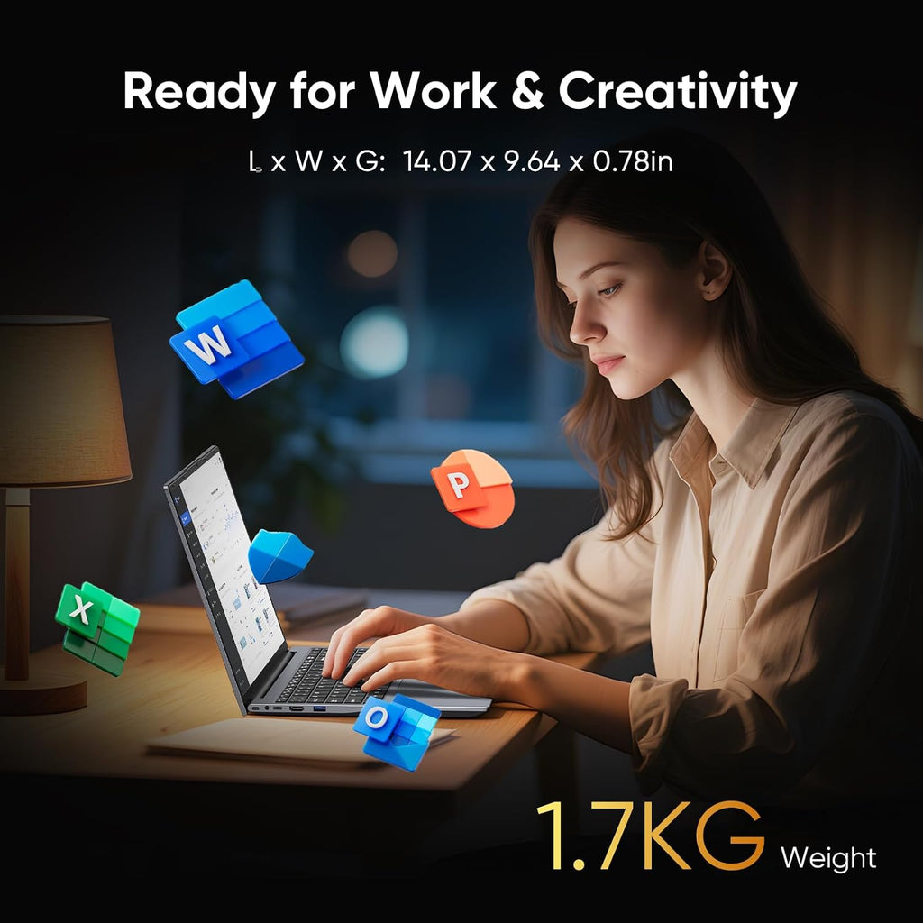 EYY 16' Laptop Computer Intel Core i5 Processor, Win 11 Pro Laptop 16GB RAM 512GB SSD, 1920 x 1200 FHD 16:10 Display, Office Suite Notebook with Backlit Keyboard, Student Business Work Laptops