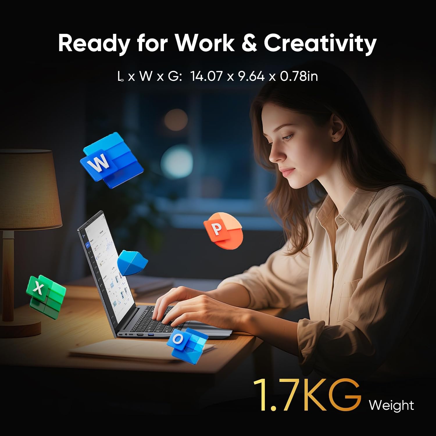 EYY 16' Laptop Computer Intel Core i5 Processor, Win 11 Pro Laptop 16GB RAM 512GB SSD, 1920 x 1200 FHD 16:10 Display, Office Suite Notebook with Backlit Keyboard, Student Business Work Laptops