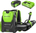Greenworks 40V (660 CFM / 165 MPH) Brushless Backpack Leaf Blower, High Power for Yards, Driveways, Patios, Includes 5.0Ah Battery & 5A Rapid Charger